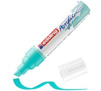 Edding 5000 Marqueur acrylique large - turquoise - 1 feutre acrylique imperméable - pointe biseautée 5-10 mm - peinture acrylique pour peindre sur la toile, le papier kraft, le bois et la pierre