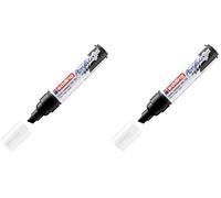 Edding 5000 Wide acrylic marker - black - 1 waterproof acrylic pen - wide chisel tip 5-10 mm (Lot de 2)