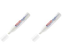 Edding 5000 Wide acrylic marker - white - 1 waterproof acrylic pen - wide chisel tip 5-10 mm (Lot de 2)