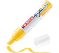 Edding 5000 Marqueur acrylique large - jaune - 1 feutre acrylique imperméable - pointe biseautée large 5-10 mm - peinture acrylique pour peindre sur la toile, le papier kraft, le bois et la pierre