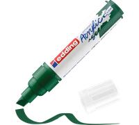 Edding 5000 Marqueur acrylique large - vert - 1 feutre acrylique imperméable - pointe biseautée large 5-10 mm - peinture acrylique pour peindre sur la toile, le papier kraft, le bois et la pierre