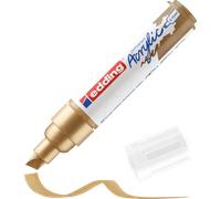 Edding 5000 Marqueur acrylique large - or - 1 feutre acrylique imperméable - pointe biseautée large 5-10 mm - peinture acrylique pour peindre sur la toile, le papier kraft, le bois et la pierre