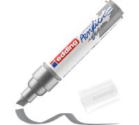 Edding 5000 Marqueur acrylique large - argent - 1 feutre acrylique imperméable - pointe biseautée large 5-10 mm - peinture acrylique pour peindre sur la toile, le papier kraft, le bois et la pierre