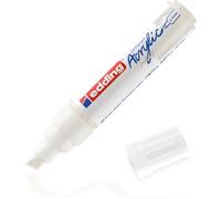 Edding 5000 Marqueur acrylique large - blanc - 1 feutre acrylique imperméable - pointe biseautée large 5-10 mm - pour peindre sur la toile, le papier kraft, le bois et la pierre