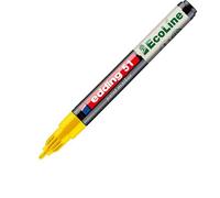 edding 51 Marqueur peinture EcoLine - Jaune - 1 stylo - Pointe ronde 1-2 mm - Encre à base d'eau hautement opaque et imperméable - Stylo pour verre, pierre, bois, plastique et papier