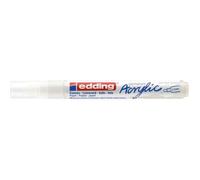 EDDING 5100 Marqueur acrylique Blanc - Pointe ronde moyenne 2-3 mm, séchage rapide, résistant eau & UV