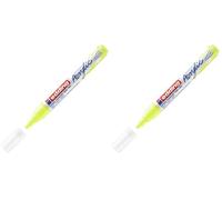 Edding 5100 Marqueur acrylique Medium - jaune fluo - 1 marqueur acrylique waterproof - pointe ronde 2-3mm (Lot de 2)