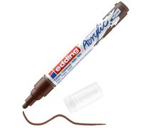 Edding 5100 Marqueur acrylique Medium - marron - 1 marqueur acrylique imperméable - pointe ronde moyenne 2-3 mm