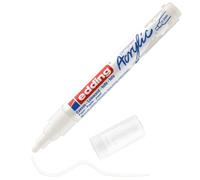 edding 5100 Marqueur acrylique moyen - blanc - 1 feutre imperméable - pointe ronde 2-3 mm - peinture acrylique pour peindre sur la toile, le papier kraft, le bois et la pierre, Unité