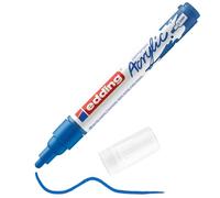 Edding 5100 Marqueur acrylique moyen - bleu - 1 feutre acrylique imperméable - pointe ronde moyenne 2-3 mm - peinture acrylique pour peindre sur la toile, le papier kraft, le bois et la pierre