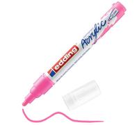 Edding Marqueur acrylique moyen 5100 – rose fluorescent, pointe ronde 2-3 mm, imperméable – 1 feutre