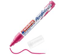 Edding 5100 Marqueur acrylique moyen - telemagenta - 1 feutre acrylique imperméable - pointe ronde 2-3 mm - peinture acrylique pour peindre sur la toile, le papier kraft, le bois et la pierre