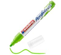 edding 5100 Marqueur acrylique moyen - vert jaune - 1 feutre acrylique imperméable - pointe ronde 2-3 mm - peinture acrylique pour peindre sur la toile, le papier kraft, le bois et la pierre, Unité
