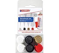 Edding 5200 kit de buses de pulvérisation pour spray - 6 buses interchangeables dans 4 largeurs de pulvérisation différentes, du trait fin (1 cm) aux grandes surfaces (14 cm)