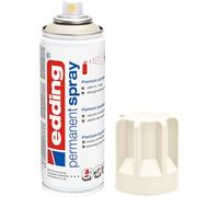 edding 5200 permanent spray - cream white matt - 200 ml - acrylic paint for painting and decorating glass, metal, wood, ceramic, plastic, canvas - aerosol spray, acrylic spray, paint spray