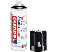 edding 5200 permanent spray - glossy black - 200 ml - acrylic paint for painting and decorating glass, metal, wood, ceramic, plastic, canvas - aerosol spray, acrylic spray, paint spray
