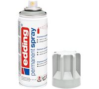 edding 5200 permanent spray - light grey matt - 200 ml - acrylic paint for painting and decorating glass, metal, wood, ceramic, plastic, canvas - aerosol spray, acrylic spray, paint spray