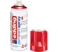 edding 5200 permanent spray - traffic red glossy - 200 ml - acrylic paint for painting and decorating glass, metal, wood, ceramic, plastic, canvas - aerosol spray, acrylic spray, paint spray