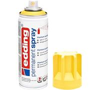 edding 5200 permanent spray - traffic yellow matt - 200 ml - acrylic paint for painting and decorating glass, metal, wood, ceramic, plastic, canvas - aerosol spray, acrylic spray, paint spray