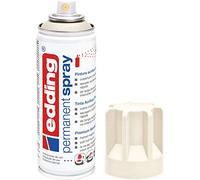 edding 5200 spray permanent - blanc crème mat - 200 ml - peinture acrylique pour peindre ou décorer verre, métal, bois, céramique, plastique, toile - peinture acrylique en aérosol