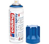 edding 5200 spray permanent - bleu gentiane mat - 200 ml - peinture acrylique pour peindre ou décorer verre, métal, bois, céramique, plastique, toile - peinture acrylique en aérosol