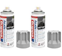Edding 5200 spray permanent - effet béton - 200 ml - peinture acrylique pour peindre ou décorer verre, métal, bois, céramique, plastique, toile - peinture acrylique en aérosol (Lot de 2)