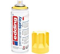 Edding 5200 spray permanent - jaune trafic mat - 200 ml - peinture acrylique pour peindre ou décorer verre, métal, bois, céramique, plastique, toile - peinture acrylique en aérosol