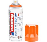 Edding 5200 spray permanent - orange fluorescent mat - 200 ml - peinture acrylique pour peindre ou décorer verre, métal, bois, céramique, plastique, toile - peinture acrylique en aérosol