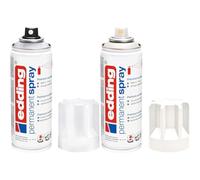 Edding 5200 vernis clair permanent en spray - transparent et mat - 200ml - vernis acrylique fini mat & 5200 spray permanent - blanc trafic mat - 200 ml - peinture acrylique pour peindre ou décorer