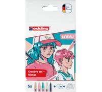EDDING 5300/5M - Marqueur acrylique, set créatif manga, 15 pièces