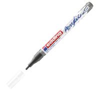 Edding Marqueur acrylique fin 5300 – gris – pointe ronde 1-2 mm, imperméable, 1 feutre