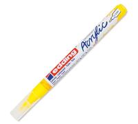 Edding 5300 Marqueur acrylique fin - jaune - 1 feutre acrylique imperméable - pointe ronde fine 1-2 mm- peinture acrylique pour peindre sur la toile, le papier kraft, le bois et la pierre