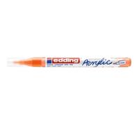 Edding 5300 Marqueur acrylique fin - orange fluorescent - 1 feutre acrylique imperméable - pointe ronde 1-2mm- peinture acrylique pour peindre sur la toile, le papier kraft, le bois et la pierre