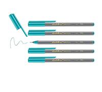 edding 55 Feutre fin - turquoise - 10 stylos - Pointe 0,3 mm - Feutre de couleur pour écrire, dessiner, souligner, illustrer - pour enfants et adultes, l'école et le bureau à domicile ou en entreprise