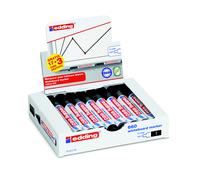 edding Marqueur tableaux blancs E660 rechargeable pointe ogive 1,5–3 mm cap-off Pack 17+3 offerts