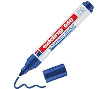 edding 660 Marqueur pour tableaux blancs - bleu - 1 stylo - pointe ronde 1,5-3 mm - feutre effaçable - pour tableaux blanc, magnétique, mémo et chevalet de conférence - sketchnotes - rechargeable