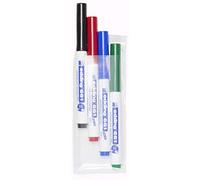 Edding 661 Marqueur pour tableaux blancs - multicolore - 4 stylos - pointe ronde 1-2 mm - feutre effaçable - pour tableaux blanc, magnétique, mémo - sketchnotes