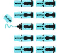 Edding 7 Mini-surligneur - bleu pastel - 10 surligneurs - pointe biseautée 1-3 mm - petits surligneurs aux couleurs tendance - pour les bullet journals, l'école, l'université ou le bureau