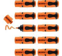 Edding 7 Mini-surligneur - orange fluorescent - 10 surligneurs - pointe biseautée 1-3 mm - petits surligneurs aux couleurs tendance - pour les bullet journals, l'école, l'université ou le bureau