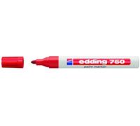 Edding Marqueur peinture 750 - rouge - pointe ogive 2-4 mm - permanent étanche - lot de 10