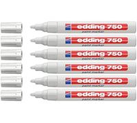 EDDING 750 Creative - Marqueur - encre laquée permanente pour toutes surfaces - pointe 2-4 mm - lot de 6