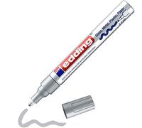 edding 750 Marqueur peinture brillante - argent - 1 feutre peinture brillante - pointe ronde 2-4mm - pour dessin, coloriage, scrapbooking - étanche, très opaque
