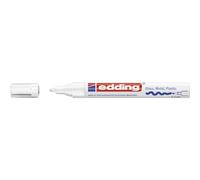 edding 750 Marqueur peinture brillante - blanc - 1 feutre peinture brillante - pointe ronde 2-4mm - pour dessin, coloriage, scrapbooking - étanche, très opaque