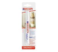 Edding 750 Marqueur peinture brillante - blanc - 1 feutre peinture brillante - pointe ronde 2-4mm - pour dessin, coloriage, scrapbooking - étanche, très opaque