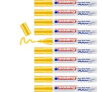 edding 750 marqueur peinture brillante - jaune - 10 feutres peinture brillante - pointe ronde 2-4mm - pour dessin, coloriage, scrapbooking - étanche, très opaque