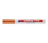 Edding 750 Marqueur peinture - orange - 1 stylo - pointe ronde 2-4 mm - marqueur de peinture pour l'étiquetage du métal, verre, roche ou du plastique - résistant à la chaleur, permanent et étanche