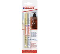 Edding 751 4-751-2-1-53-54 Marqueur peinture or, argent 1 mm, 2 mm