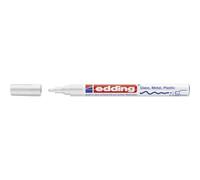 Edding 751 Marqueur peinture brillante - blanc - 1 feutre peinture brillante - pointe ronde 1-2mm - pour dessin, coloriage, scrapbooking - étanche, très opaque