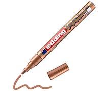 Edding 751 Marqueur peinture brillante - cuivre - 1 feutre peinture brillante - pointe ronde 1-2mm - pour dessin, coloriage, scrapbooking - étanche, très opaque