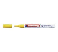 edding 751 Marqueur peinture brillante - jaune - 1 feutre peinture brillante - pointe ronde 1-2mm - pour dessin, coloriage, scrapbooking - étanche, très opaque